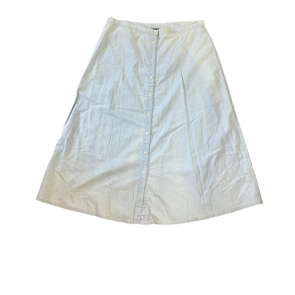 Lauren Ralph Lauren Button Up Denim Skirt Women’s 16 Western Cowgirl Old Money